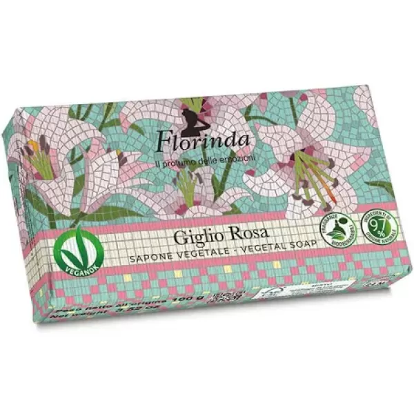 Florinda szappan mozaik rózsaszín liliom 200 g
