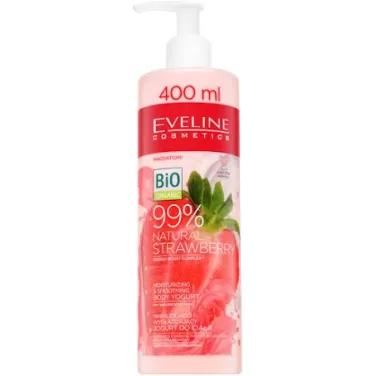 99% natural strawberry hidratáló és bőrkisimító testjoghurt 400 ml