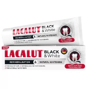 Lacalut fogkrém black & white 75 ml